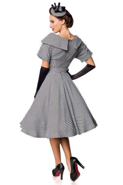 Retro Swing-Kleid mit Hahnentrittmuster