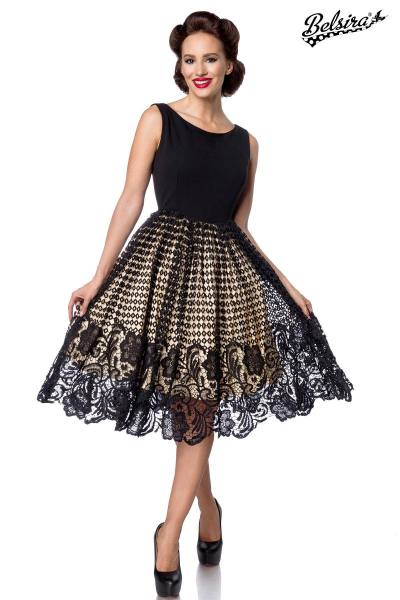 Retro Swingkleid mit Spitzenrock