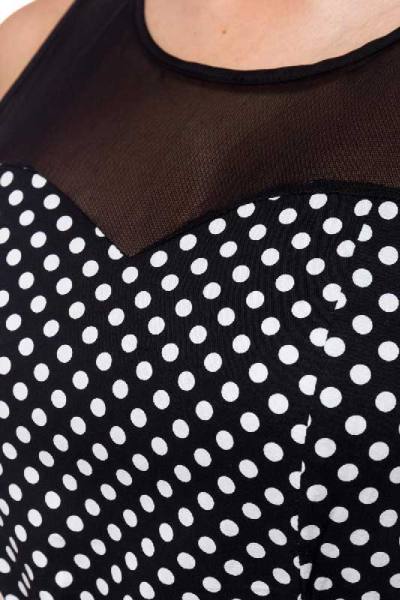 Retrokleid mit Dots in schwarz/weiß