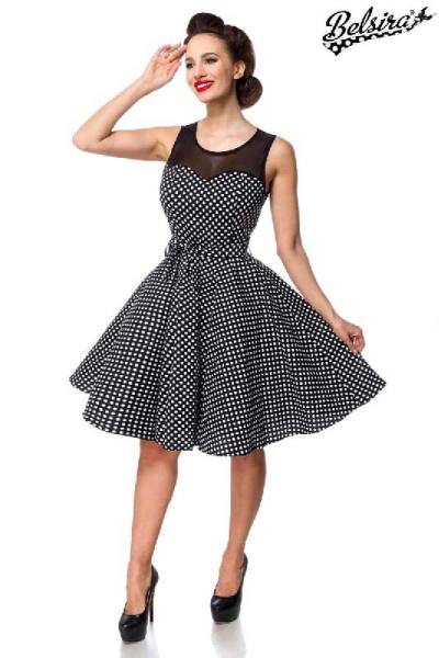 Retrokleid mit Dots in schwarz/weiß