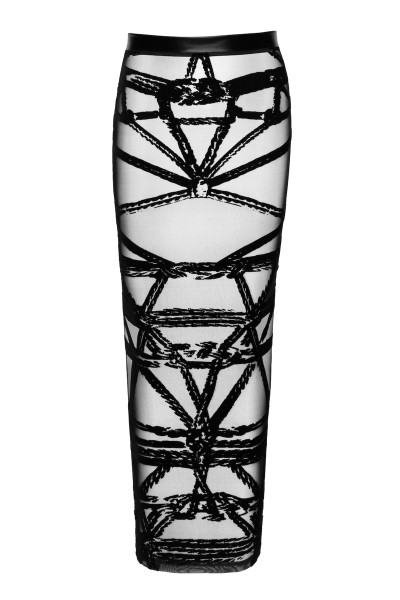 Rock  im Bondage-Stil schwarz
