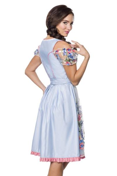 Romantisches Dirndl inkl. Spitzenbluse in zarte Blau