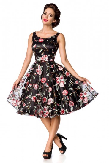 Romantisches Retro Blumen-Kleid