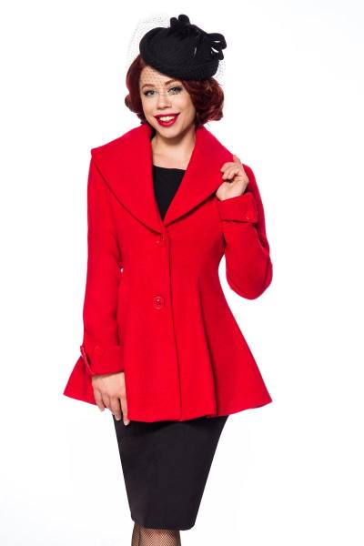 Rotes Vintage Jacke mit Schalkragen