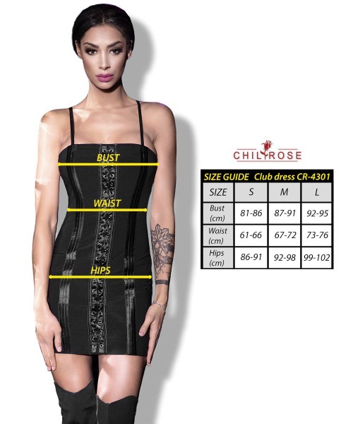 Satin-Minikleid schwarz mit Schnürung