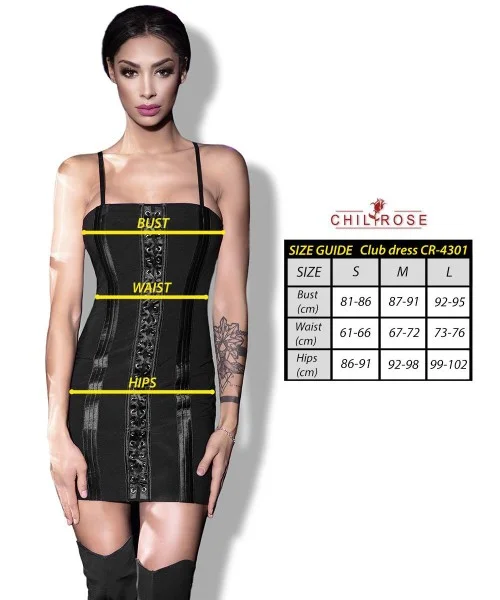 Satin-Minikleid schwarz mit Schnürung