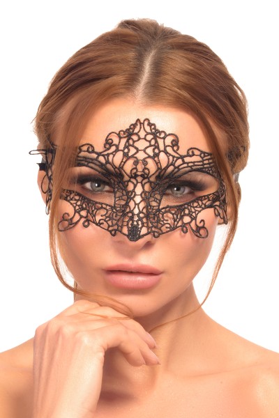 Schwarze Augenmaske mit Satinband