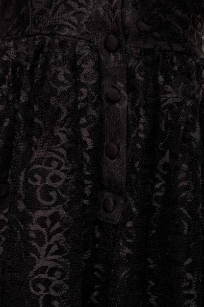 Schwarzes Gothic Spitzenkleid Schulterfrei