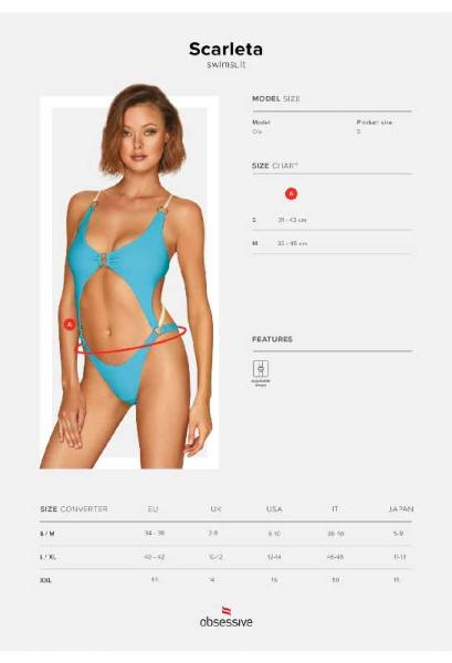 Sexy Bauchfreier Monokini blau