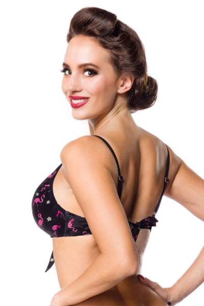 Bikinioberteil Swim Bra in schwarz/rosa