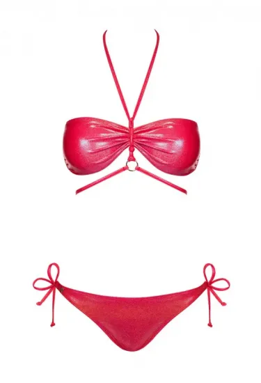 Sexy Bikini in glänzende Rot