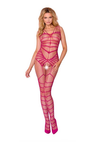 Bodystocking mit Cut-Outs fuchsia