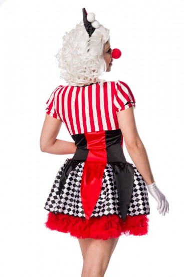 Sexy Clown Kostüm mit mehrlagiger Petticoat