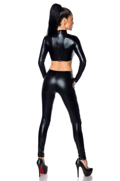 Sexy Gogo Wetlook-Set mit Cutouts