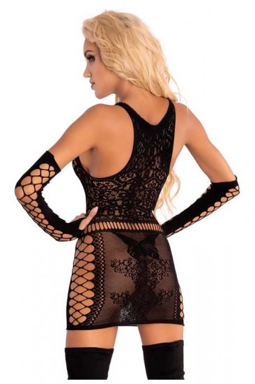 Sexy Kleid aus elastischem Netz