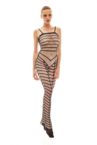 Ouvert Netz-Bodystocking schwarz