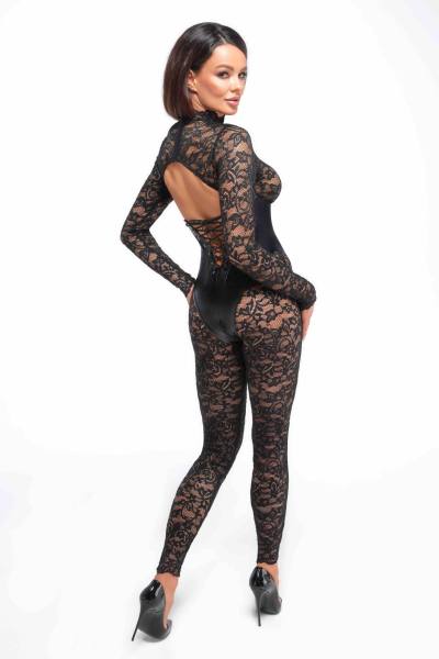 Spitzen Bodystocking mit Corsage