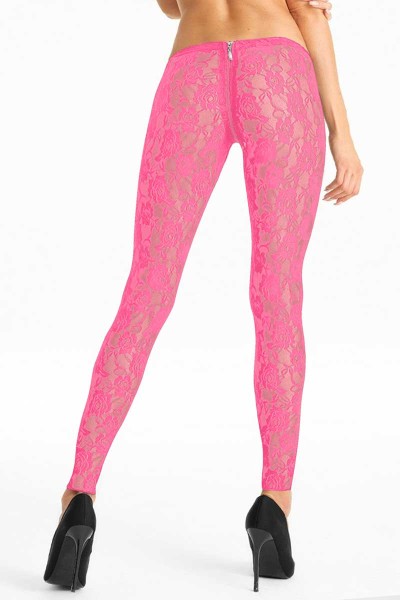 Spitzen Leggings mit Blumenmuster