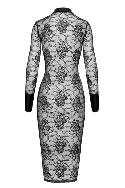 Spitzen Midikleid mit Hemdkragen