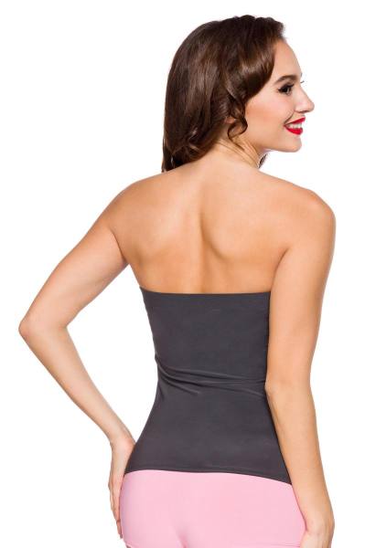 Trägerloses Strapless Top in schwarz