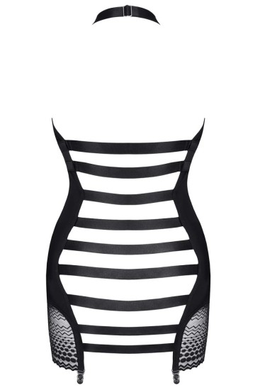 Straps-Kleid mit Strümpfe schwarz