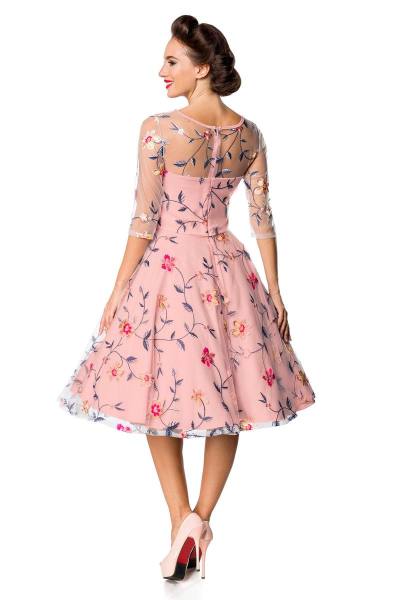 Süßer Blumenkleid mit dreiviertel Ärmeln