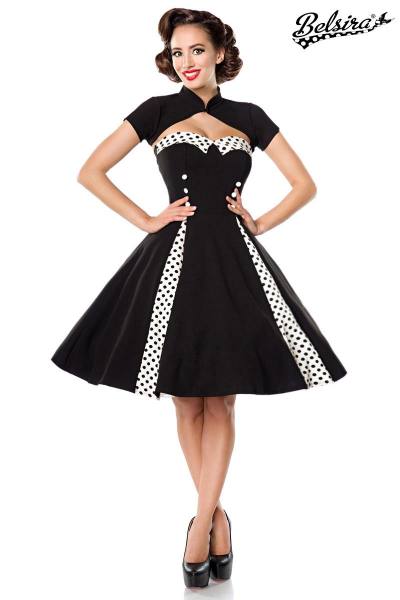 Trägerlose Retro Vintage-Kleid mit Bolero