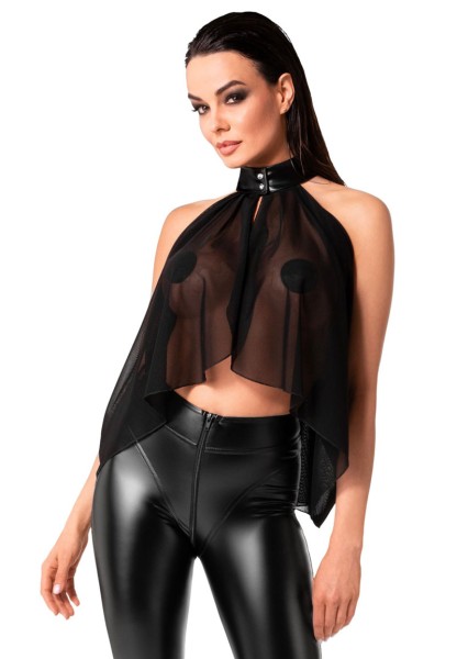 Tüll-Bolero schwarz mit Strasssteinen