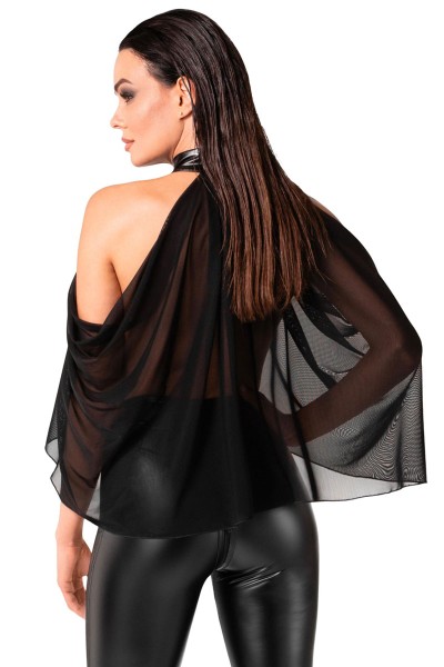 Tüll-Bolero schwarz mit Strasssteinen