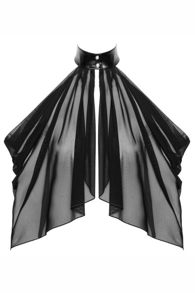 Tüll-Bolero schwarz mit Strasssteinen