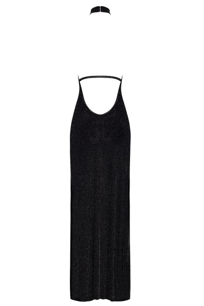 Tüll-Kleid mit Stehkragen schwarz