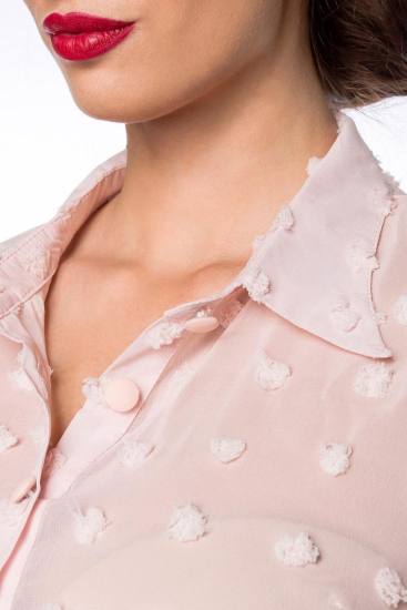 Vintage Bluse mit lange Ärmel rosa