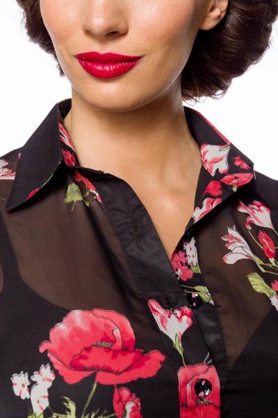 Vintage Chiffonbluse mit langen Ärmeln