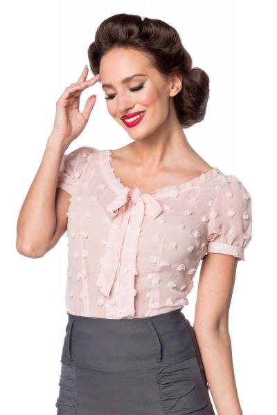 Vintage Schluppenbluse in rosa