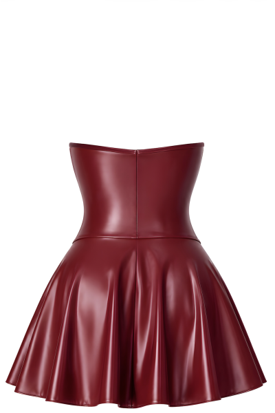 Wetlook Korsett-Minikleid in Burgund