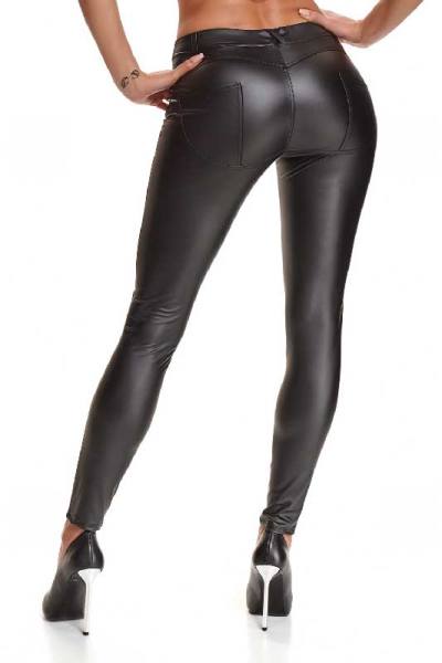 Wetlook Leggings in schwarz