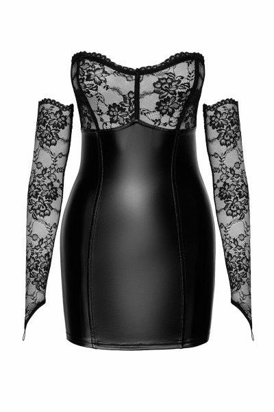 Wetlook Minikleid mit Armstulpen