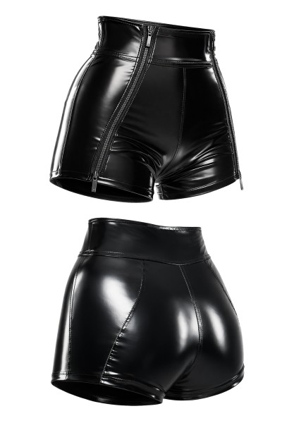 Wetlook Shorts mit erhöhtem Bund