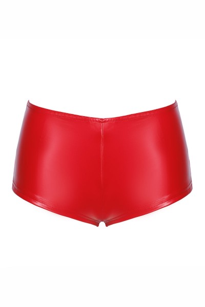 Wetlook Shorts mit hoher Taille Rot