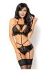 3-teiliges sexy Dessous-Set schwarz