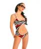 asymmetrische Retro Monokini in Rot