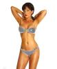 Netz Wetlook Bikini in Silber