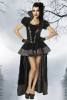 Vampire Kleid Gothic Stil mit lange Schleppe