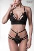 Schwarzes Braletten Set mit Spitze