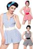 kurze Retro-Jumpsuit mit Reverskragen