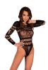 Mesh Bodysuit in Schwarz transparent