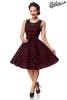 Retro-Kleid mit Dots in schwarz/rot