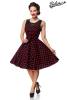 Retro-Kleid mit Dots in schwarz/rot