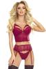 Rotes Glamour Dessous mit Netz