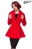 Rotes Vintage Jacke mit Schalkragen